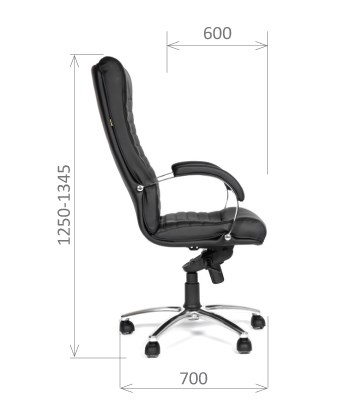 Офисное кресло CHAIRMAN 480 Экокожа премиум черная в Хабаровске - изображение 2